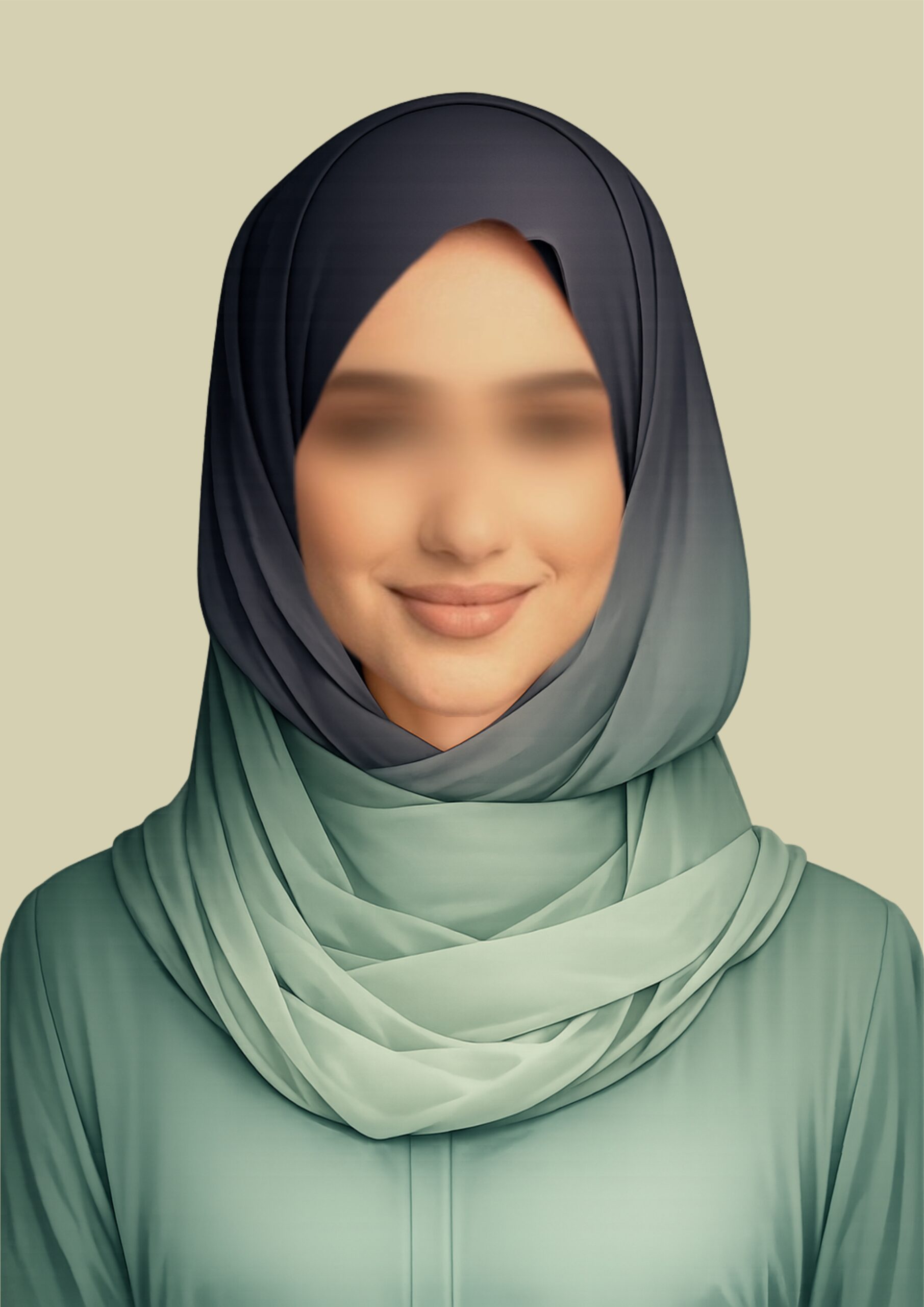 Walled Garden – Gradient Green Hijab