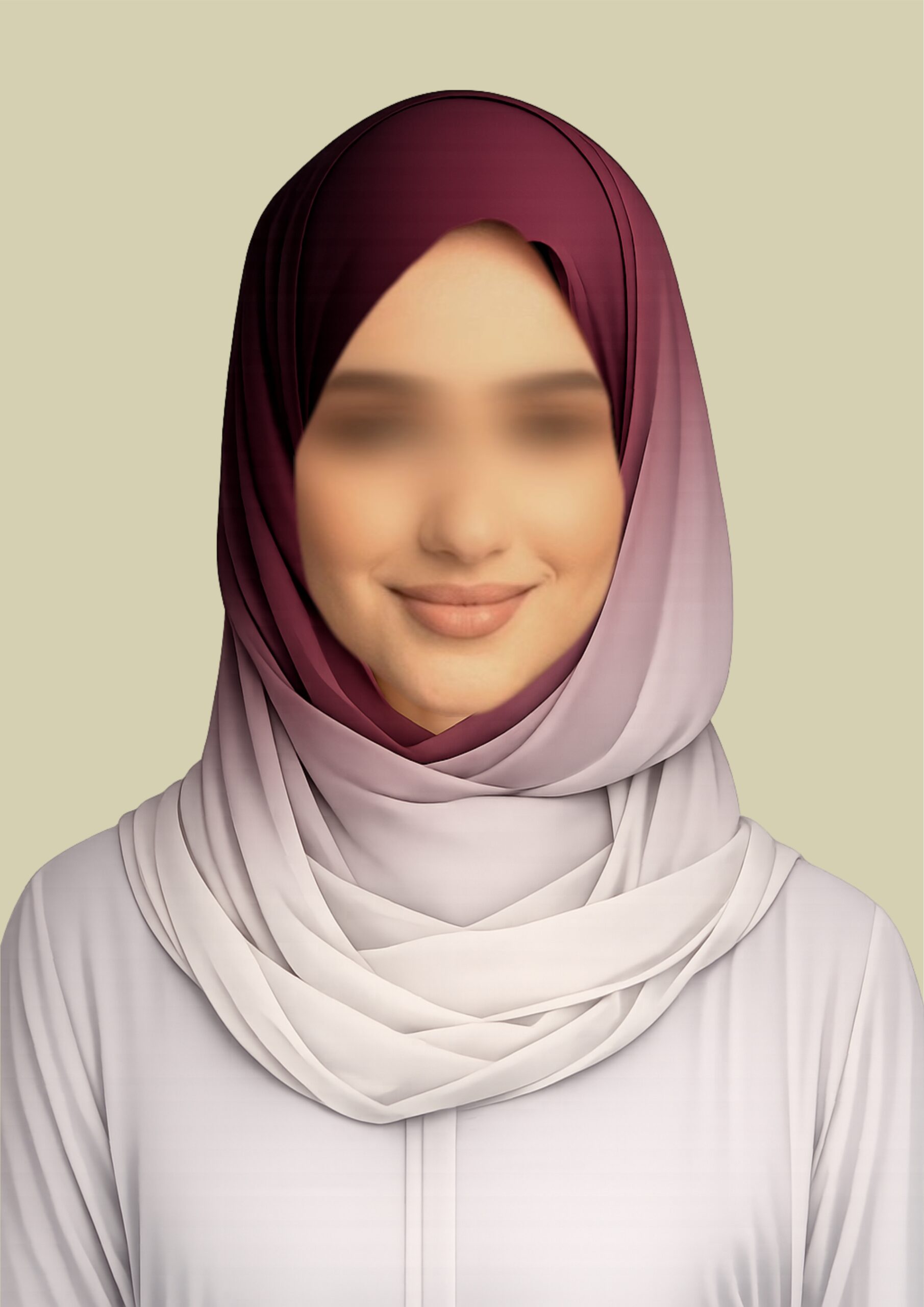 Ruby Sunrise – Gradient Red Hijab