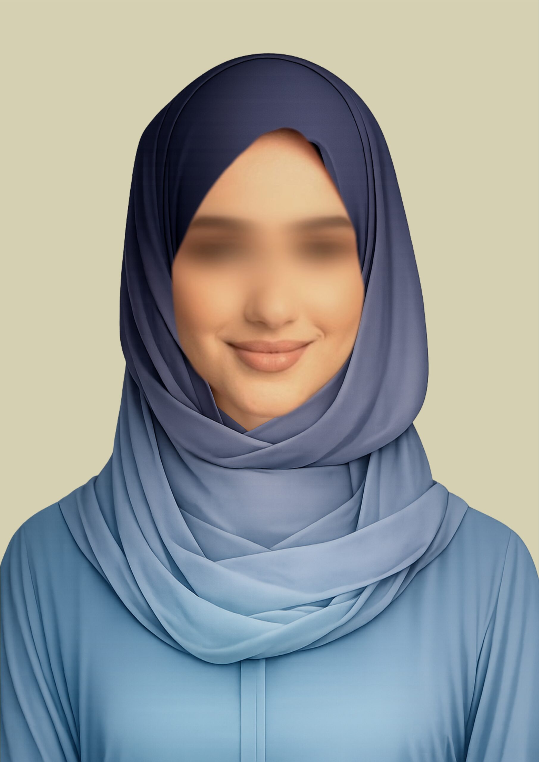 Sky Reflection – Gradient Blue Hijab