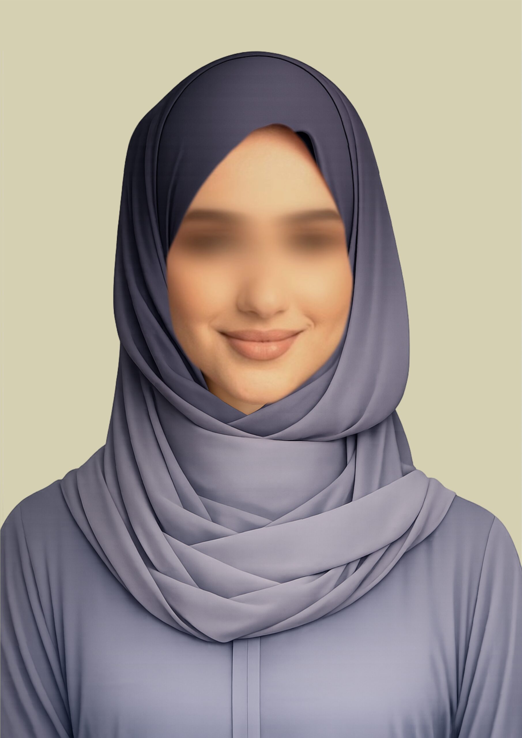 Shadowed Mist – Gradient Grey Hijab
