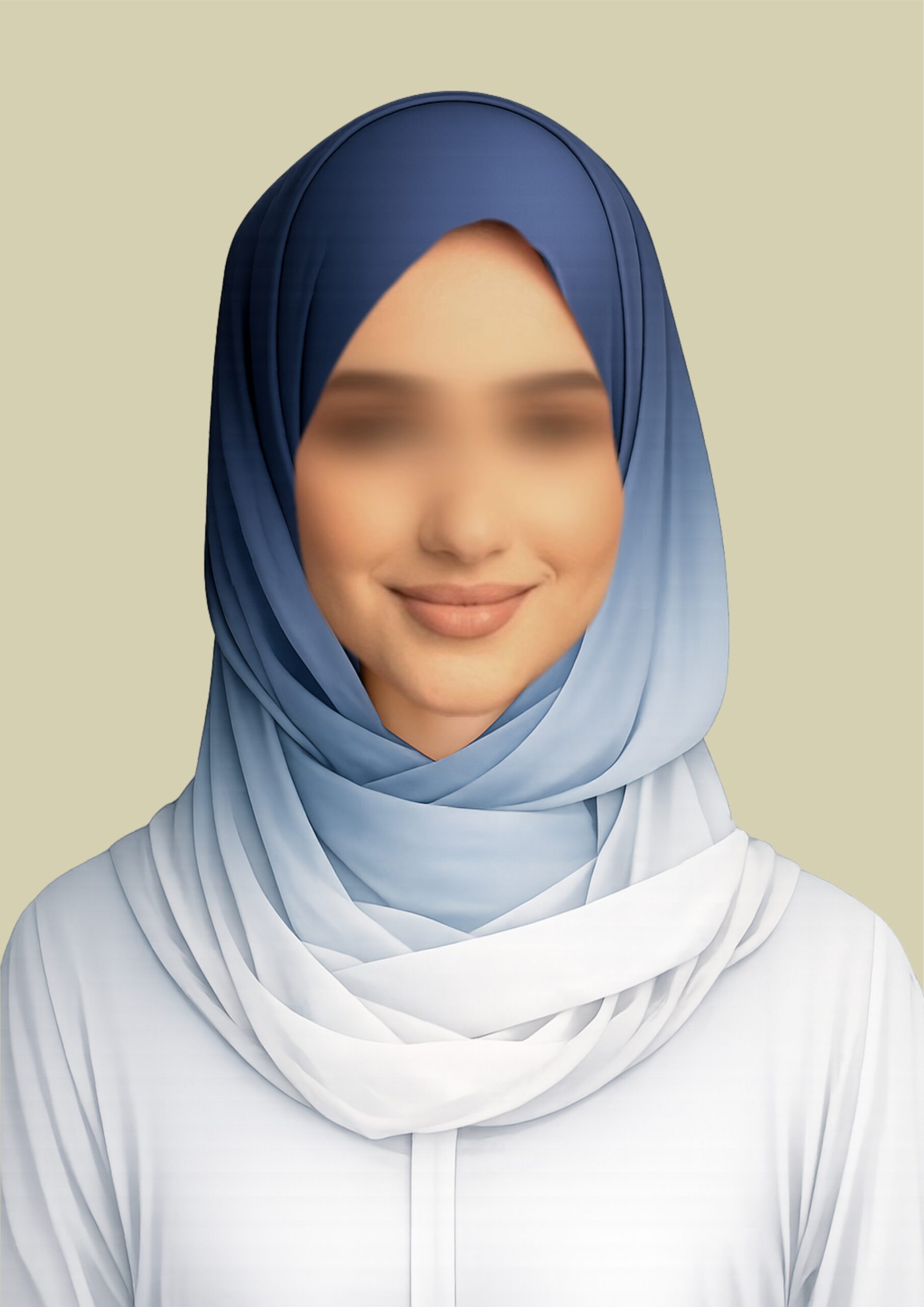 Clouded Azure – Gradient Blue Hijab